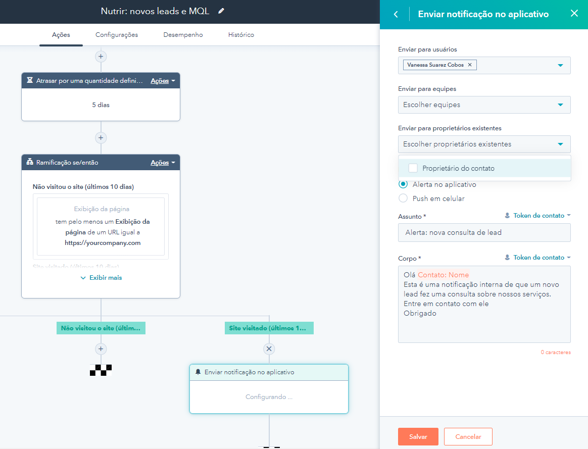 Automação de Marketing Hubspot